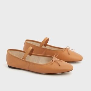 NIB Loeffler Randall Leonie Ballet Flats Caramel